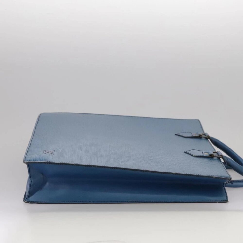 LOUIS VUITTON Epi Sac Plat Hand Bag Blue LV - Picture 4 of 14